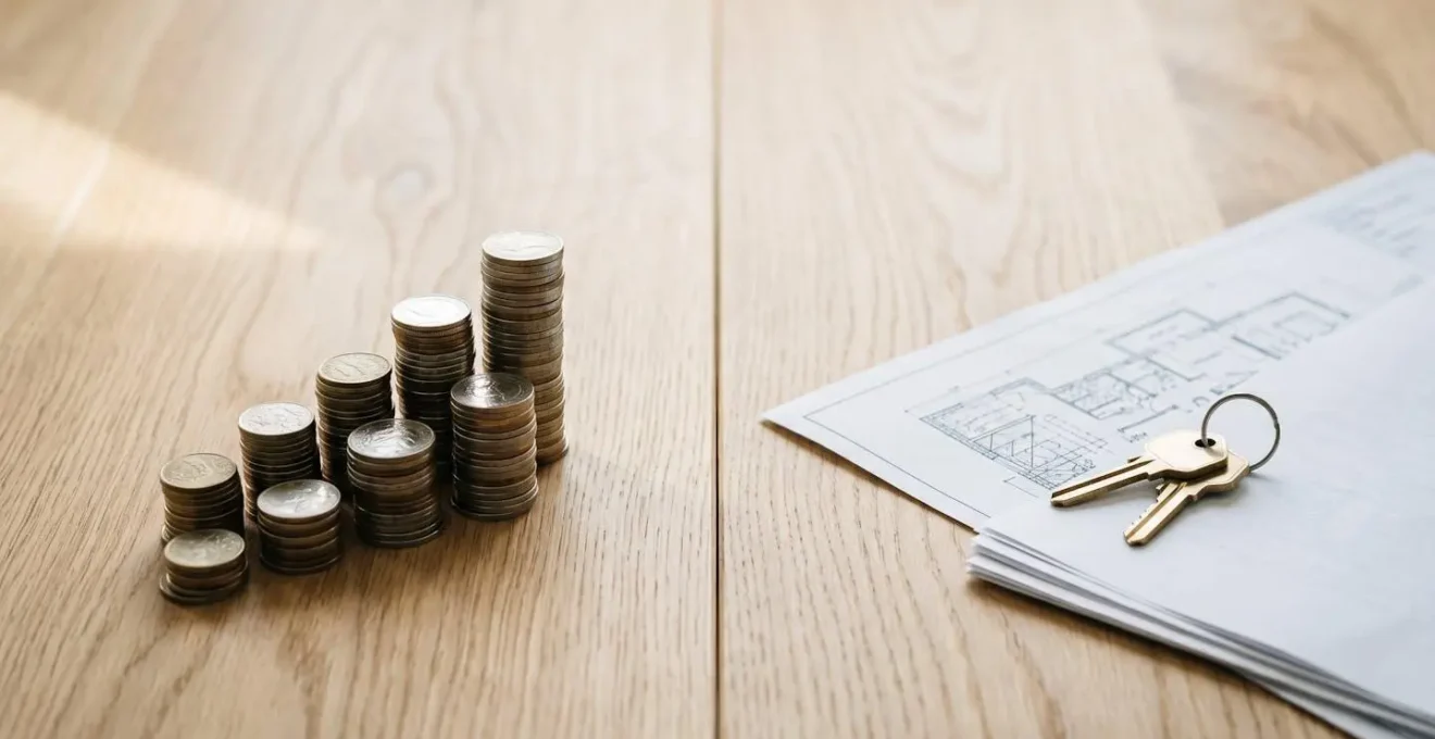 Concept d'arbitrage financier entre épargne et apport immobilier