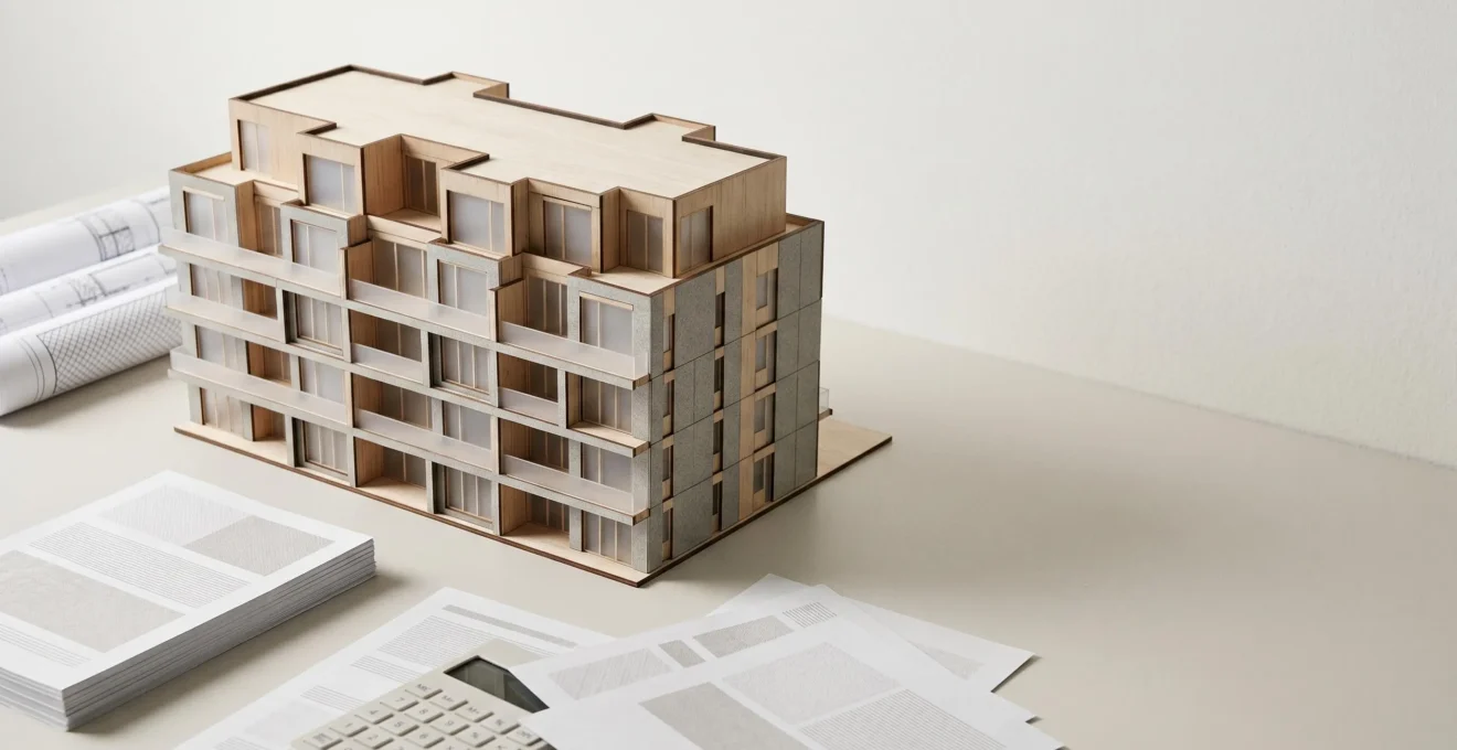 Analyse financière d'un investissement immobilier locatif avec documents de calcul de rentabilité