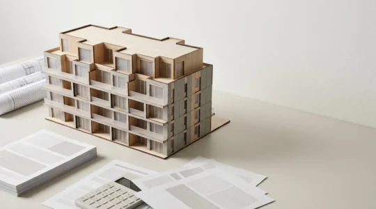 Analyse financière d'un investissement immobilier locatif avec documents de calcul de rentabilité
