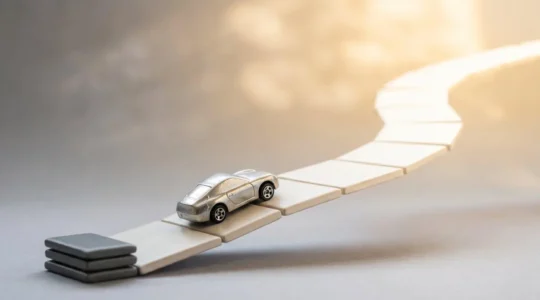 Représentation visuelle symbolique de la récupération du bonus automobile après un accident