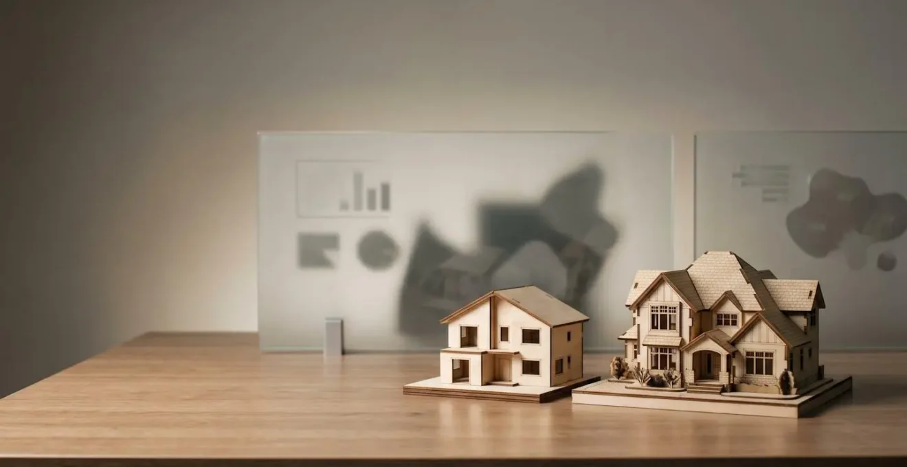 Concept visuel illustrant l'écart entre simulation de prêt en ligne et offre bancaire réelle
